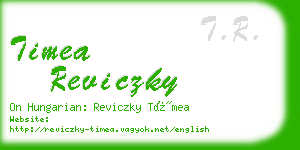 timea reviczky business card